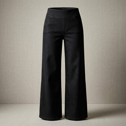 Denim Print French Terry Casual Sweatpants Jeans